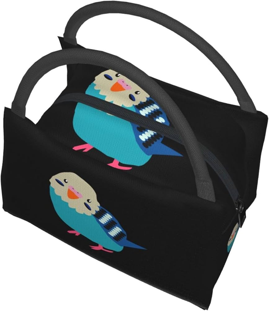 新品モンゴベスランチバッグラベンダーとセキセイインコ鳥とりトリ